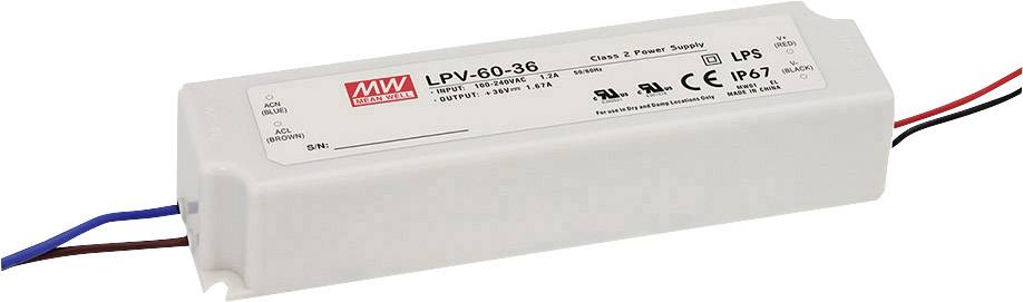 60W 5V LED Treiber MeanWell Schaltnetzteil LPV-100-5 12A IP67 Konstantspannung 