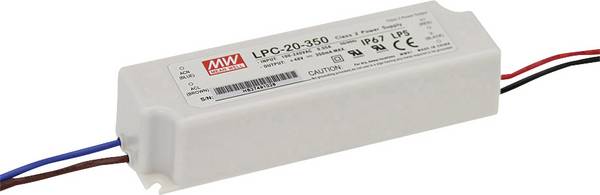 MEAN WELL LPC-20-350 LED-Treiber Konstantstrom 16.8 W 0.35 A 9 - 48 V/DC nicht dimmbar, Überlastschutz 1 St.