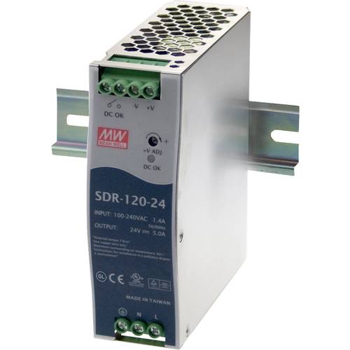 MEAN WELL SDR-120-12 Hutschienen-Netzteil (DIN-Rail) 12 V/DC 10 A 120 W Anzahl Ausgänge:1 x Inhalt 1 St.