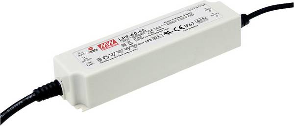 MEAN WELL LPF-40-24 LED-Treiber, LED-Trafo Konstantspannung, Konstantstrom 40 W 1.67 A 14.4 - 24 V/DC nicht dimmbar, PFC-Schaltkreis, Überlastschutz 1 St.