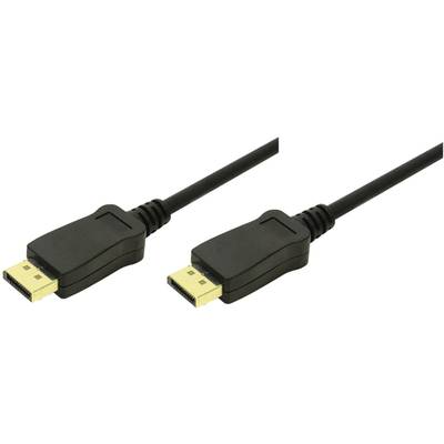 LogiLink DisplayPort Anschlusskabel  10.00 m Schwarz CV0033 vergoldete Steckkontakte 