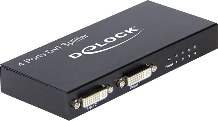 Delock 87640 4 Port DVI-Splitter 1920 x 1080 Pixel Schwarz-1