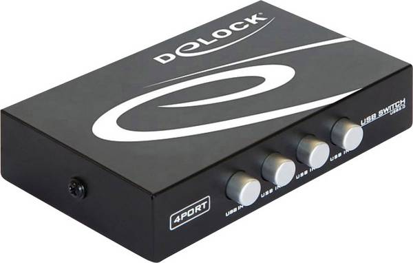 USB 2.0 4-Port Umschalter manuell mit...