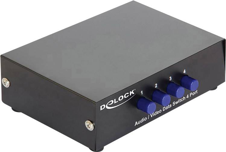 DELOCK Switch 4-port Audio/Video manuell