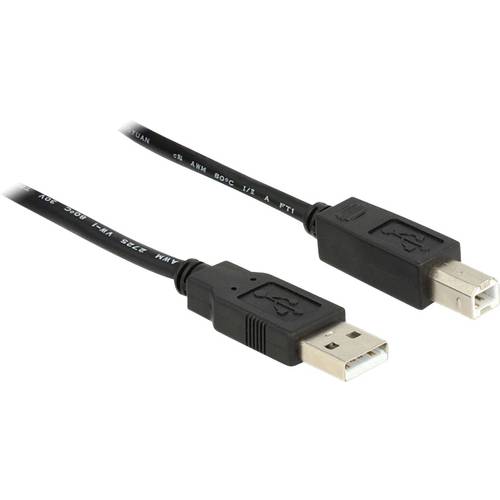 Delock USB-Kabel USB 2.0 USB-A Stecker, USB-B Stecker 20.00 m Schwarz UL-zertifiziert 83557