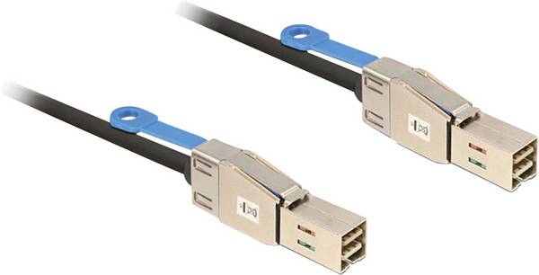 Delock Festplatten Anschlusskabel [1x Mini-SAS-Stecker (SFF-8644) - 1x Mini-SAS-Stecker (SFF-8644)] 2.00 m Schwarz