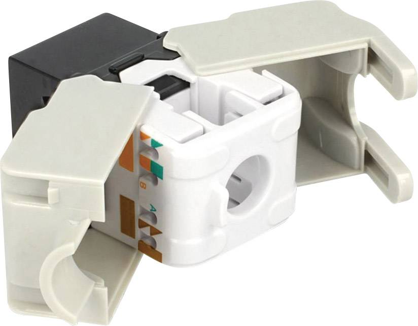 RJ45-Einbaumodul Keystone CAT 6 Delock 86340 Schwarz-1