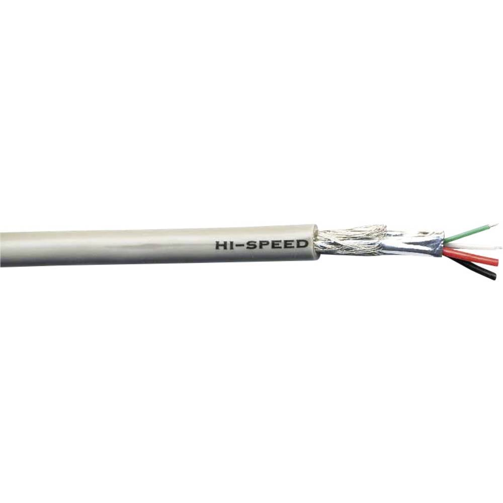 USB-kabel 4 x 0.08 mm² Grijs U2Z100 Per meter