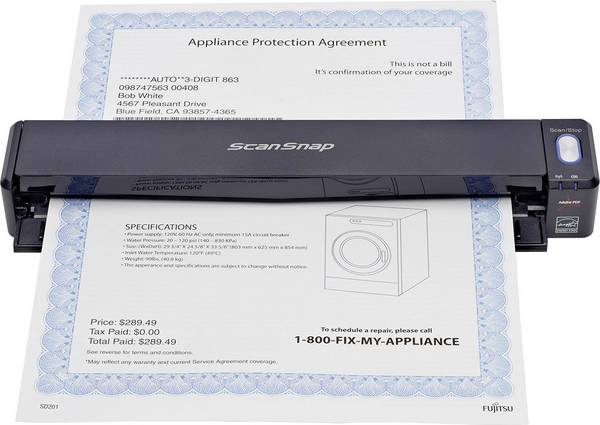 Fujitsu ScanSnap iX100 Mobiler Dokumentenscanner  A4 600 x 600 dpi 10 Seiten/min USB, Wi-Fi 4 (802.11n)