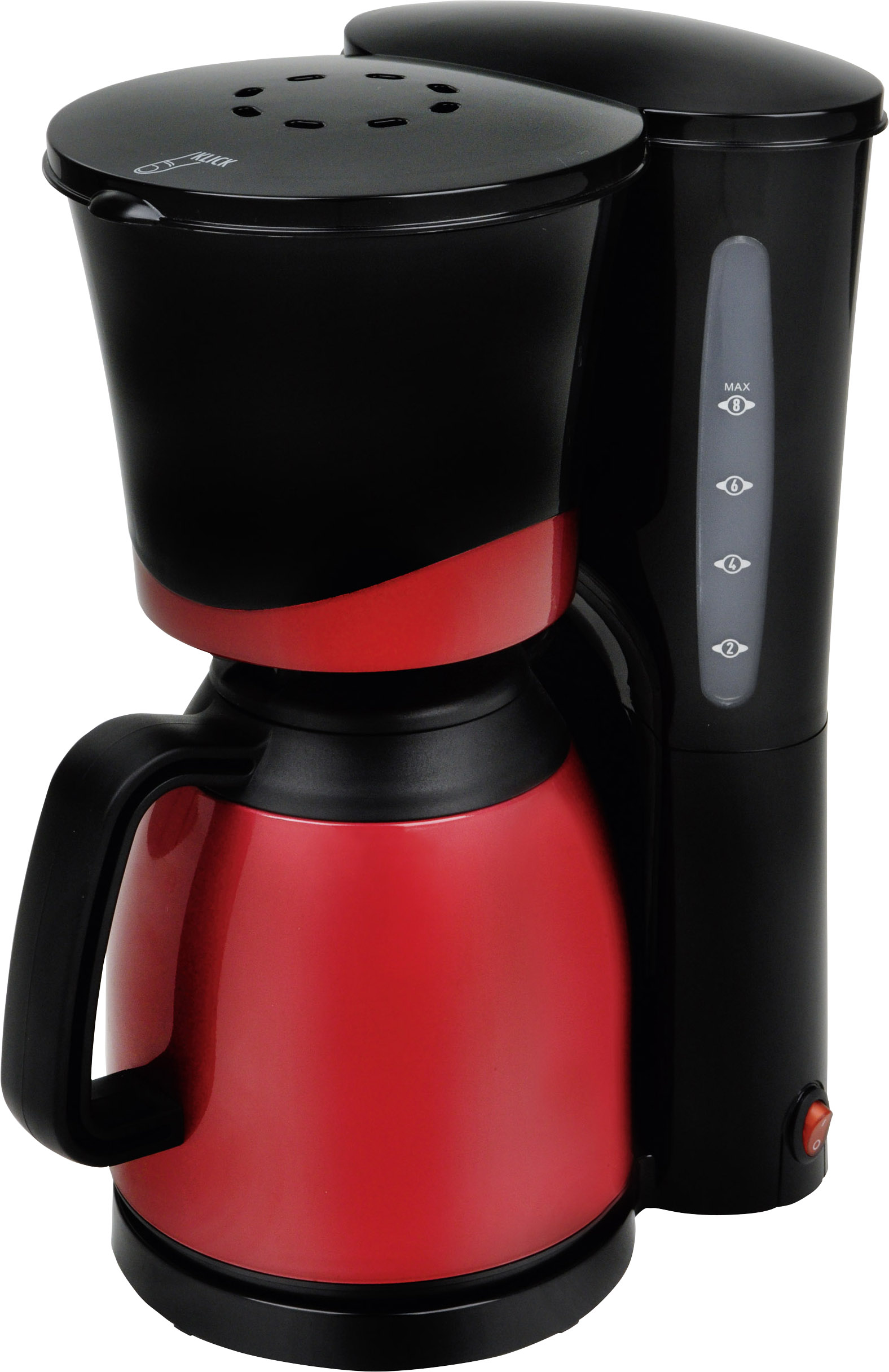 Image of EFBE Schott SC KA 520.1 R Kaffeemaschine Schwarz, Rot Fassungsvermögen Tassen=8 Isolierkanne