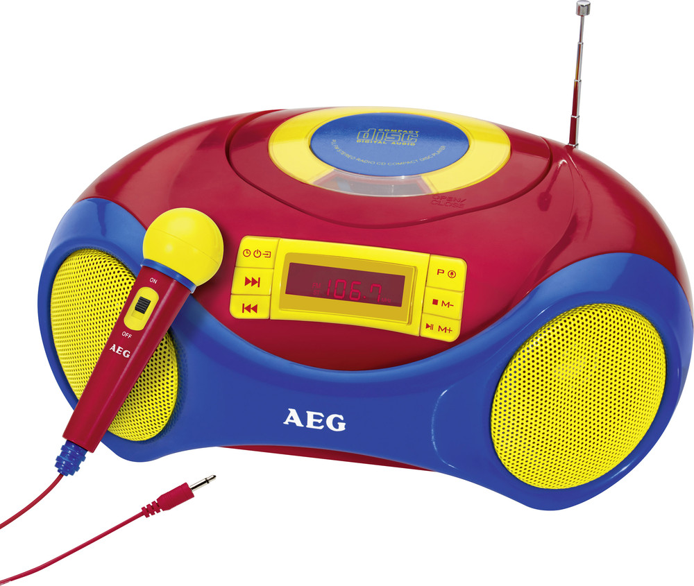 AEG SR 4363 CD Kids Line, CDRadio für Kinder, USB, , Karaoke, Mikrofon
