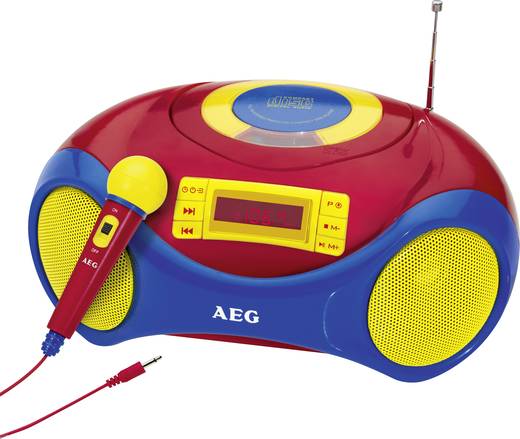 Kinderradio Mit Cd Und Kassette Und Mikrofon AEG SR 4363 CD Kids Line, CD-Radio für Kinder, USB, , Karaoke, Mikrofon