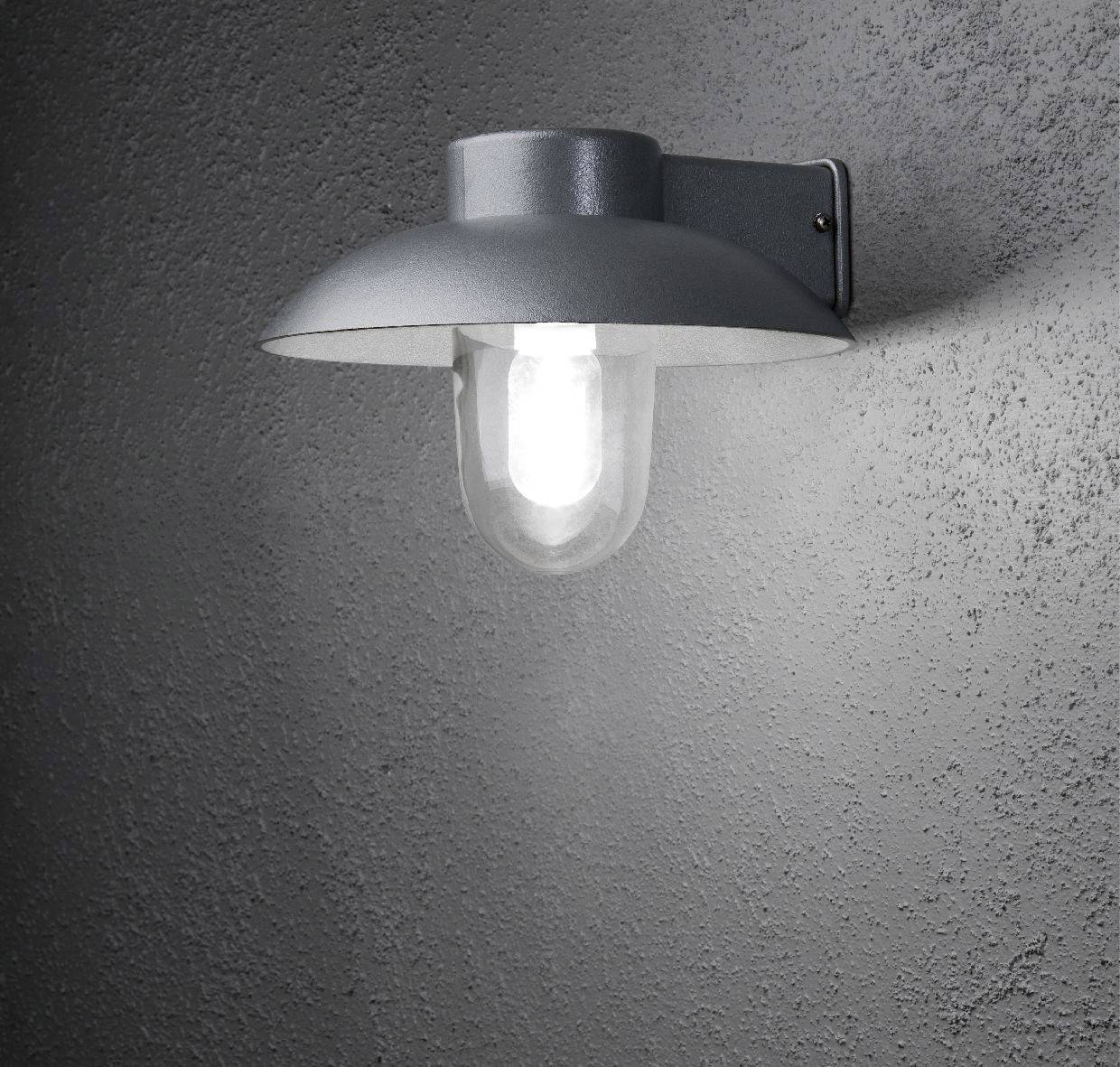 KONSTSMIDE Außenwandleuchte Energiesparlampe, LED E27 60 W Konstsmide Mani 415-310 Silber