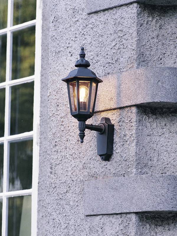 Konstsmide Pallas Up 518-750 Außenwandleuchte Energiesparlampe, LED E27 60 W Schwarz