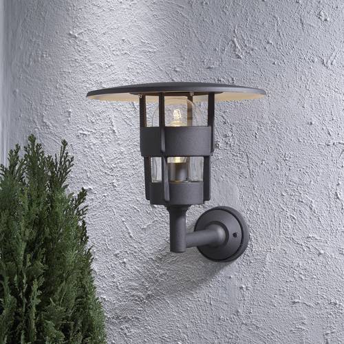 Konstsmide Freja Up 522-750 Außenwandleuchte Energiesparlampe, LED E27 60 W Schwarz