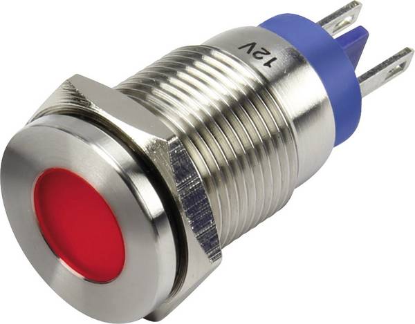 TRU COMPONENTS GQ16F-D/R/12V/N LED-Signalleuchte Rot 12 V/DC