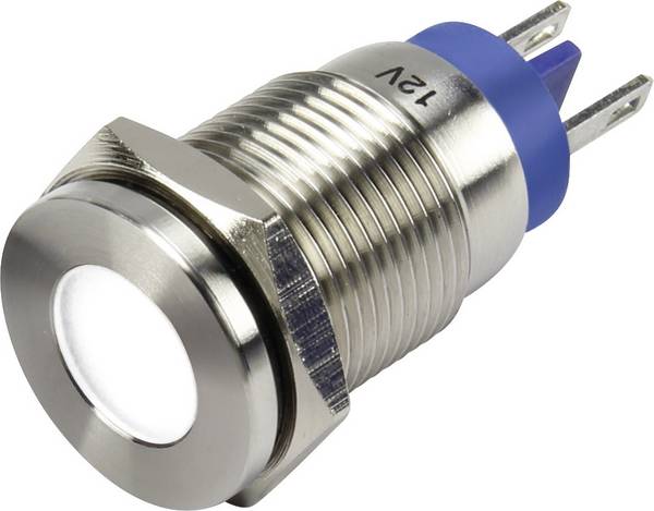 TRU COMPONENTS GQ16F-D/W/12V/N LED-Signalleuchte Weiß 12 V/DC