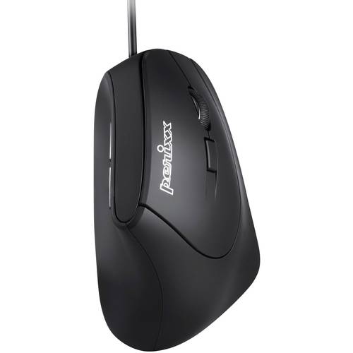 Thumbnail - Perixx Vertikal Perimice-515 II Ergonomische Maus USB Optisch Schwarz 6 Tasten 1600 dpi Ergonomisch