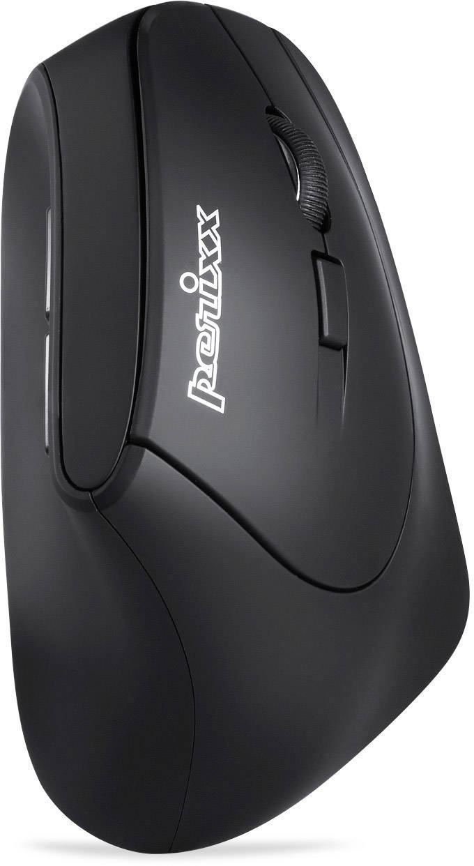 Perixx Perimice-715 II Ergonomische Maus Funk Optisch Schwarz 5 Tasten 2000 dpi Ergonomisch