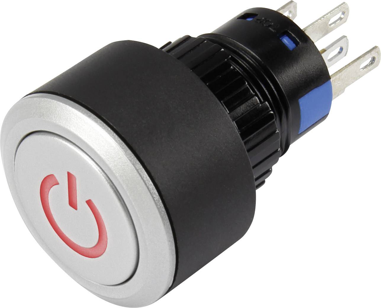 TRU COMPONENTS 1303029 LAS1-AWY-11T/R/12V/P Drucktaster 250 V/AC 3 A 1 x Aus/(Ein) tastend Rot IP65 1 St.