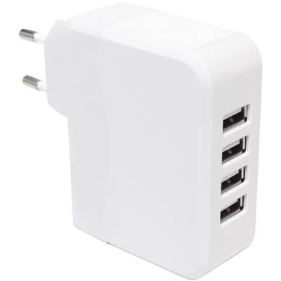 LogiLink USB Steckdosenadapter, 4x USB-Port, 24W-0