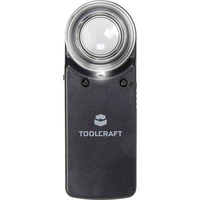 TOOLCRAFT 1303080  Handlupe mit LED-Beleuchtung Vergrößerungsfaktor: 15 x Linsengröße: (Ø) 20 mm  
