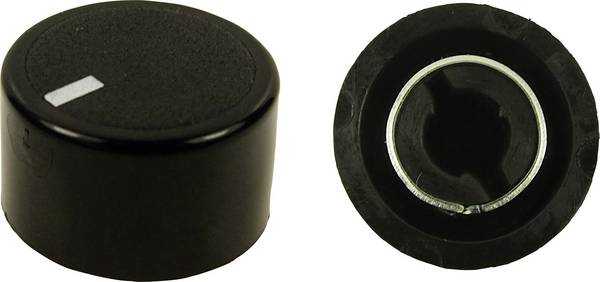 Cliff CL172970 CL172970 Drehknopf Schwarz (Ø x H) 18.8 mm x 11.2 mm 1 St.