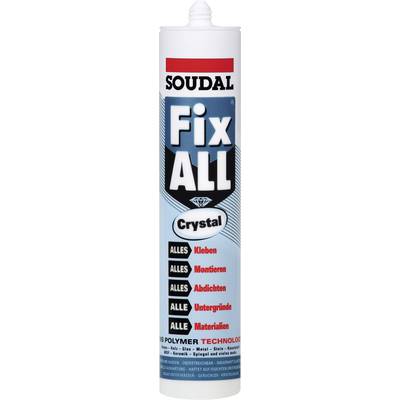 Soudal Fix All Crystal: Klartrockender Kleb- und Dichtstoff für alle Materialien. Vielseitig einsetzbar beim Kleben, Montieren, Abdichten.