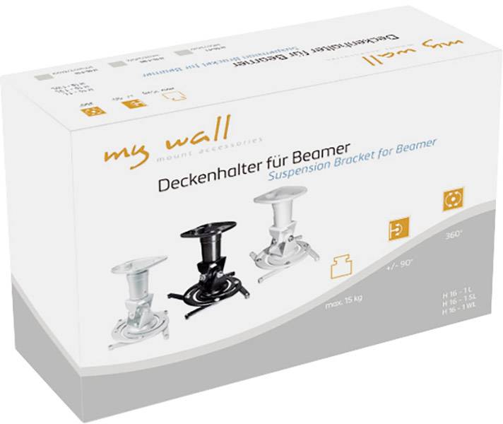 Speaka Professional Beamer-Wandhalterung SP-PWM-101 - Drehbar Bis 600mm, 10kg Tragend