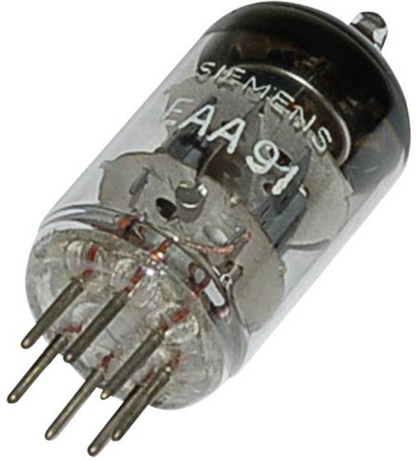 Siemens EAA/EB 91 = 6 AL 5 Elektronenröhre Doppeldiode 420 V 9 mA Polzahl: 7 Sockel: Miniatur Inhalt 1 St.
