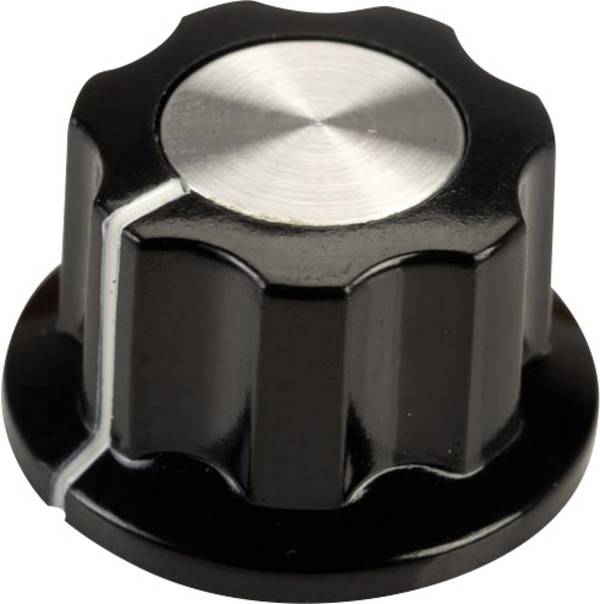 SCI RN-99F(6.4mm) RN-99F(6.4mm) Drehknopf mit Zeiger Schwarz, Weiß (Ø x H) 19.5 mm x 11.5 mm 1 St.