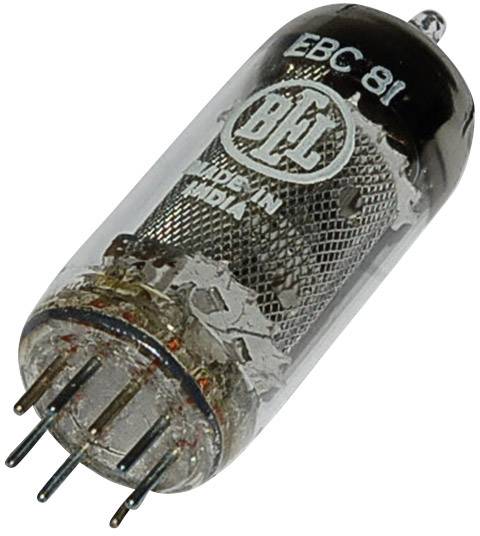 NONAME Elektronenröhre EBC 81 = 6 BD 7 A Doppeldiode-Triode 250 V 1 A Polzahl: 9 Sockel: Noval Inhal