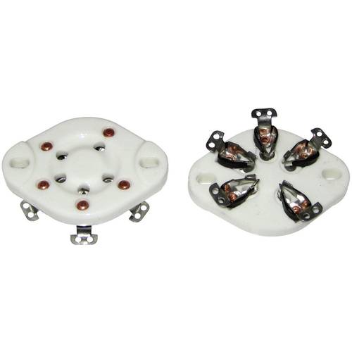 Röhrensockel 1 St. 130579 Polzahl: 5 Sockel: UX-5 Montageart: Chassis Material:Keramik