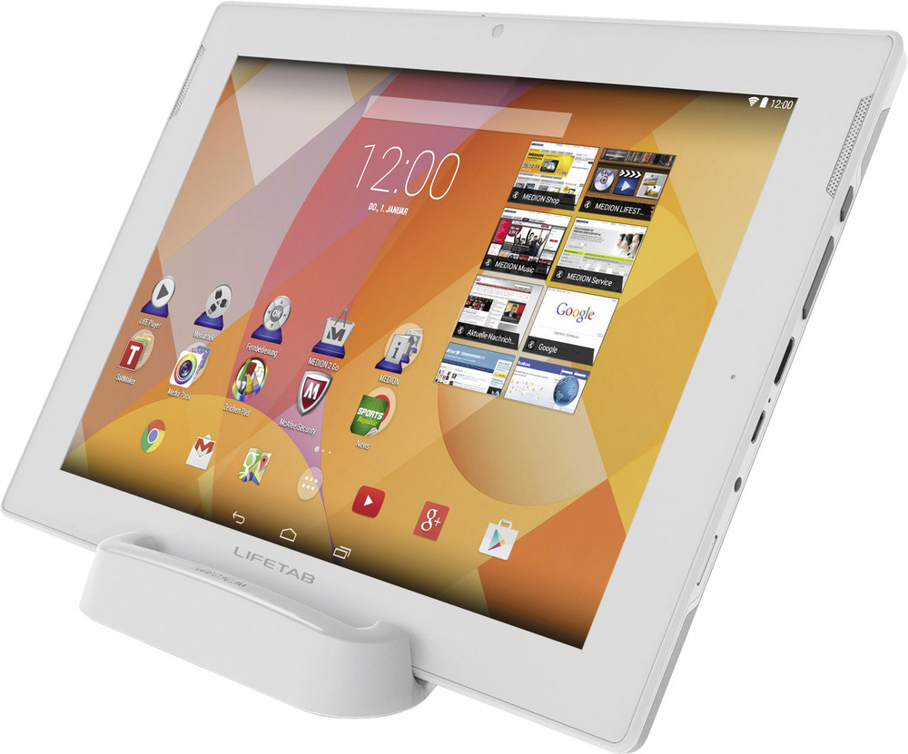Medion S10345 LifeTab AndroidTablet 25.7 cm (10.1 Zoll) 32 GB WiFi Weiß 1.83 GHz Quad Core