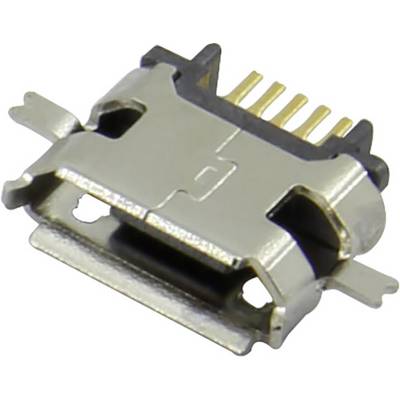 Attend 207E-BG00-R Micro USB Einbaubuchse Buchse, Einbau horizontal Micro USB Einbaubuchse Typ B SMD Inhalt: 1 St.-0