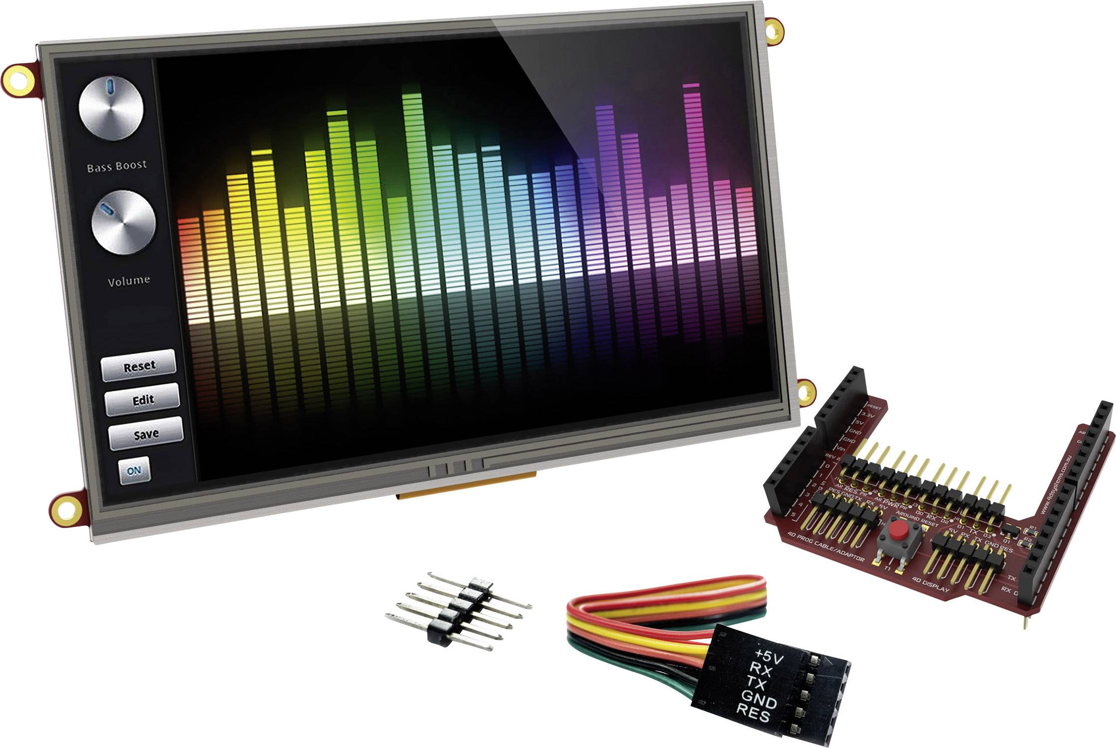 4D Systems gen4 Arduino kompatibles Display Resistiver Touchscreen 7 in, 800 x 480 pixel, für Arduino