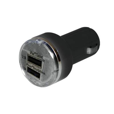 Eufab USB Ladeadapter Belastbarkeit Strom max.=2.1 A   12 V zu 5 V, 24 V zu 5 V