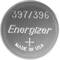 Batterie mit Aufschrift 'Energizer 397/396, MADE IN USA'.