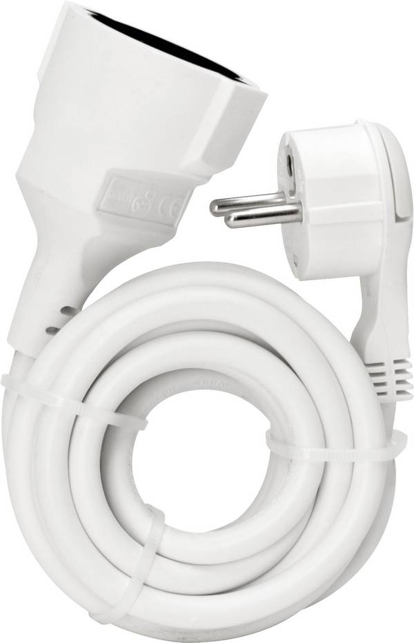 Kopp 143702083 Strom Verlängerungskabel   Weiß 5.00 m H05VV-F 3G 1,5 mm²
