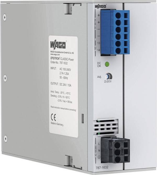 WAGO 787-1632 Hutschienen-Netzteil (DIN-Rail) 24 V/DC 10 A 285 W Anzahl Ausgänge:1 x Inhalt 1 St.
