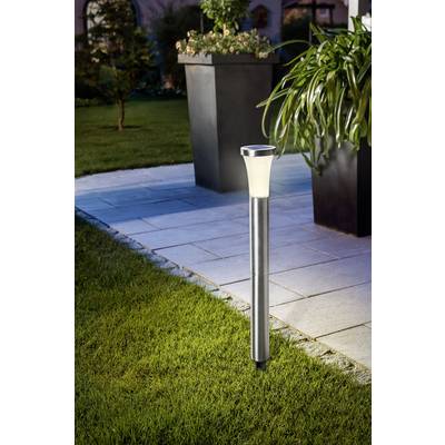 Esotec Solar-Gartenleuchte  Tower Light 102603   LED  Warmweiß Edelstahl