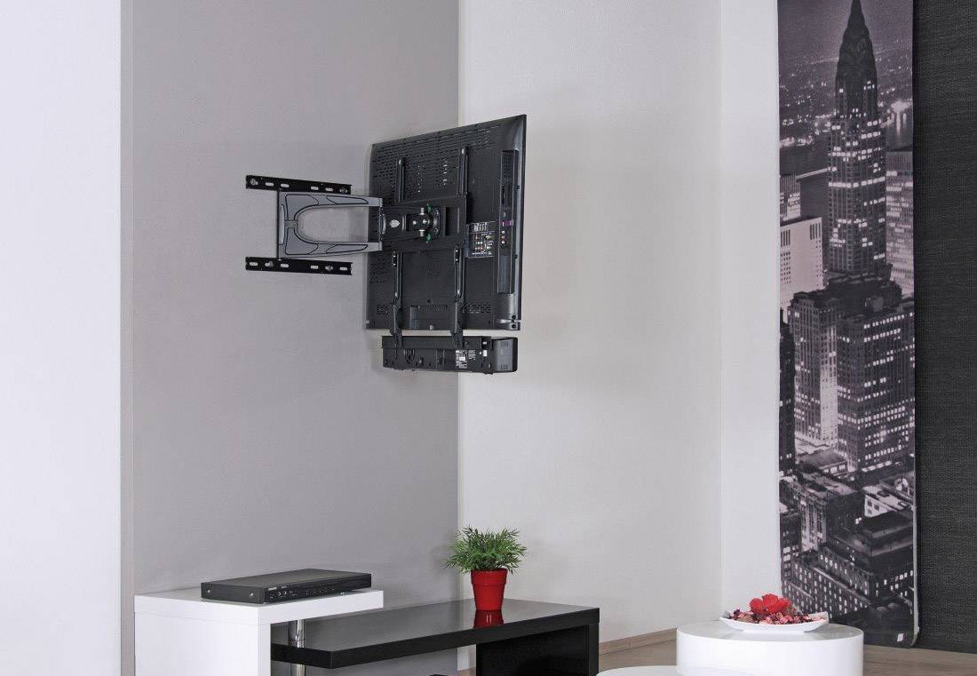 Soundbar mounting brackets Swivelling Hama Sound Bar Bracket, depthadjustable Black 1 pc(s