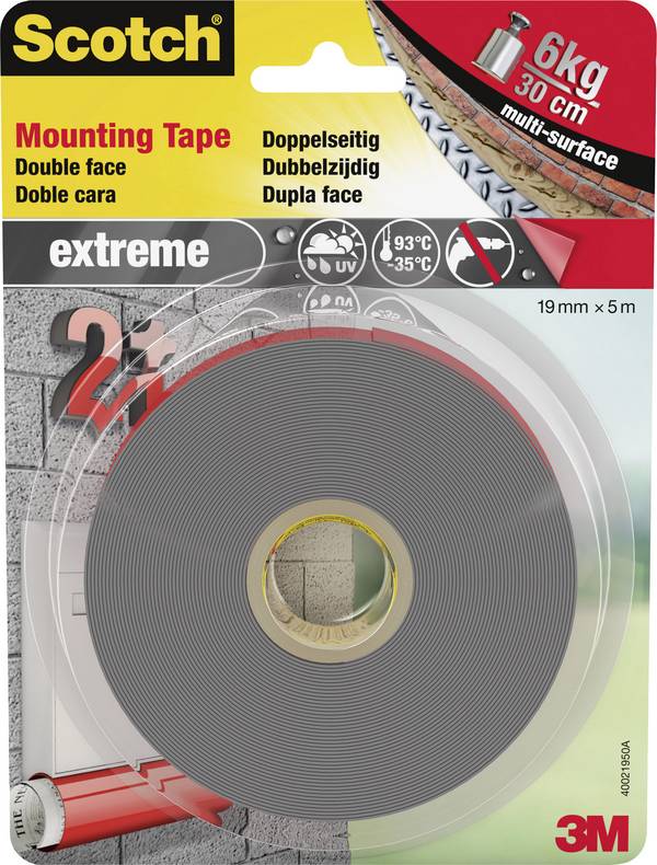 3M Scotch doppelseitiges Montageklebeband, 19 mm x 5 m (9031920)