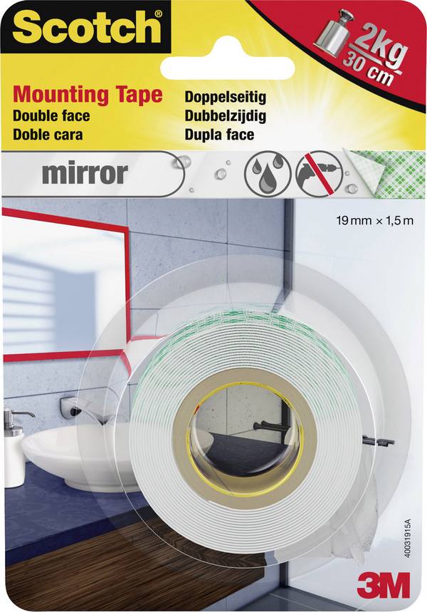 3M Scotch 40031915 Montageband  Weiß (L x B) 1.5 m x 19 mm 1 St.