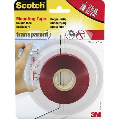 3M Scotch 40041950 Montageband  Transparent (L x B) 5 m x 19 mm 1 St.