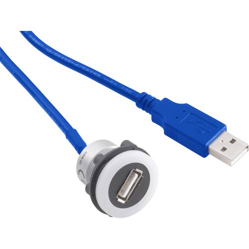 TRU COMPONENTS USB-12-BK USB-Einbaubuchse 3.0 Buchse, Einbau Inhalt: 1 St.