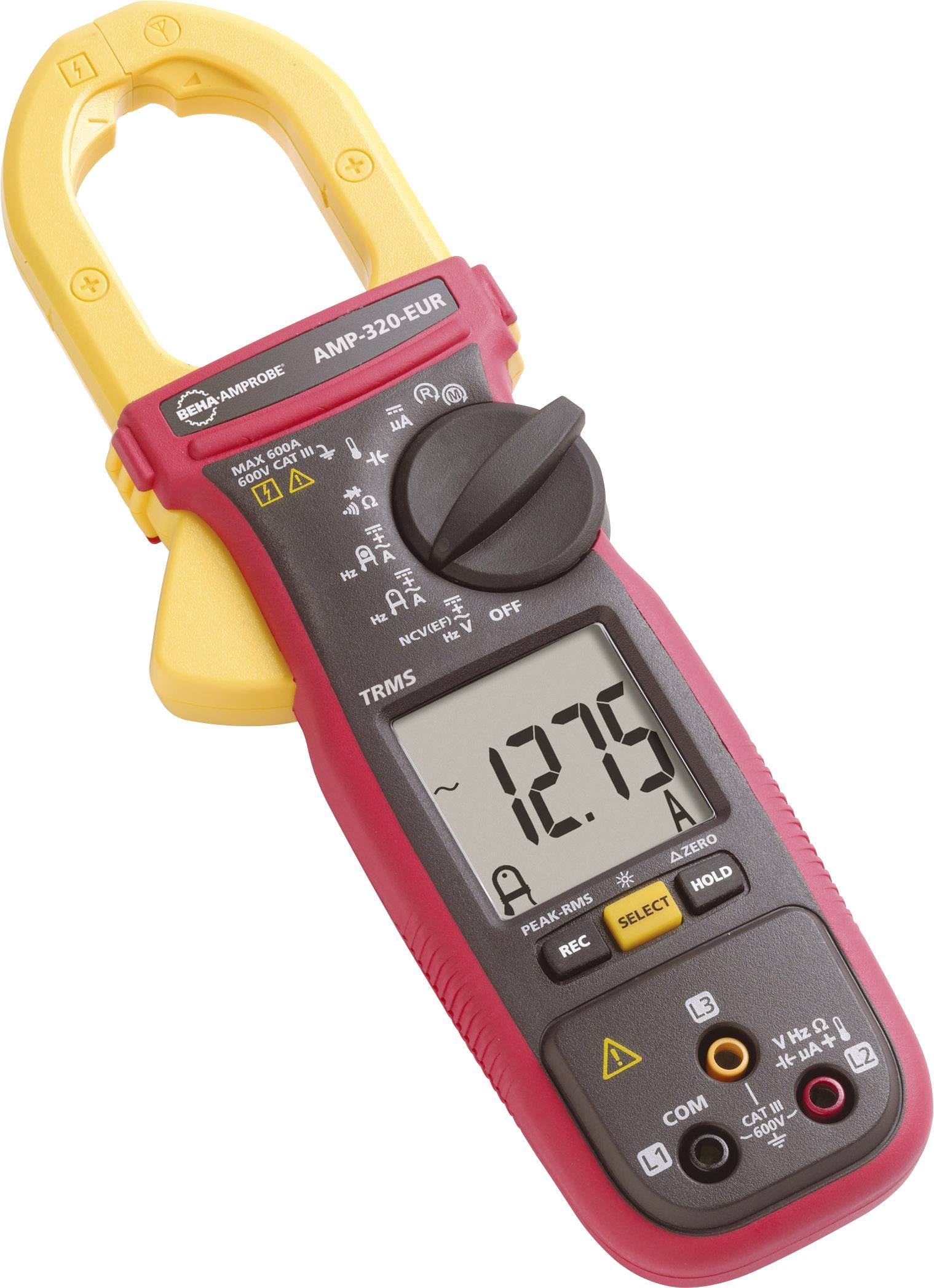BEHA AMP-320-EUR 600A ACDC TRMS Clamp Multimeter w/Motor Testing 4560615