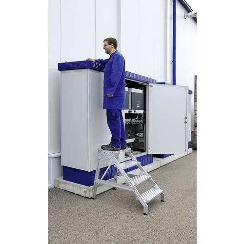 MUNK Günzburger Steigtechnik 50174 Aluminium Montagetritt Arbeitshöhe (max.): 2.8 m Silber 12.5 kg
