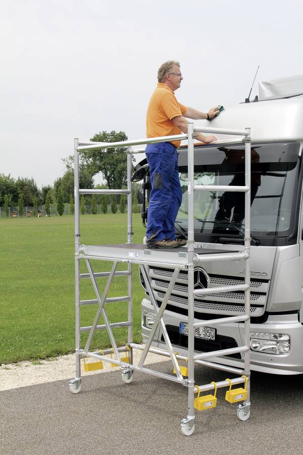 MUNK Günzburger Steigtechnik 115701  Aluminium Gerüst klappbar, fahrbar Arbeitshöhe (max.): 3.6 m Silber 68 kg