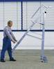 MUNK Günzburger Steigtechnik 51086 Aluminium Stufen-Stehleiter fahrbar Arbeitshöhe (max.): 3.4 m Silber 15.5 kg